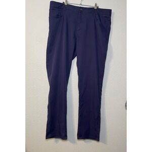 Peter Millar Eb66 Performance 5 Pocket Pant Mens Size 38x32 Golf Chino Navy Blue